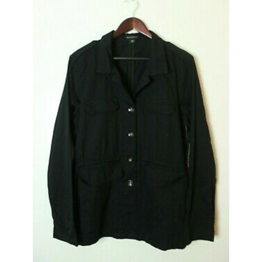 Metaphor Women’s black missy shirt type jacket, M